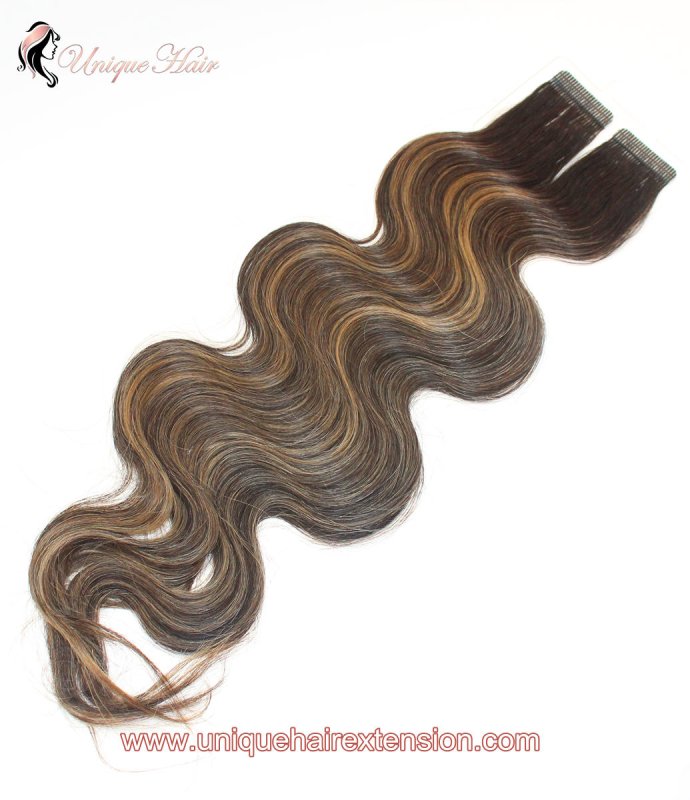 Body Wave Tape In Hair Extensions-127