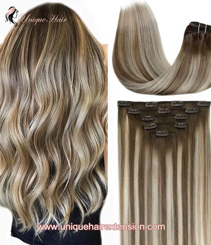 Balayage Clip In Hair Extensions-152