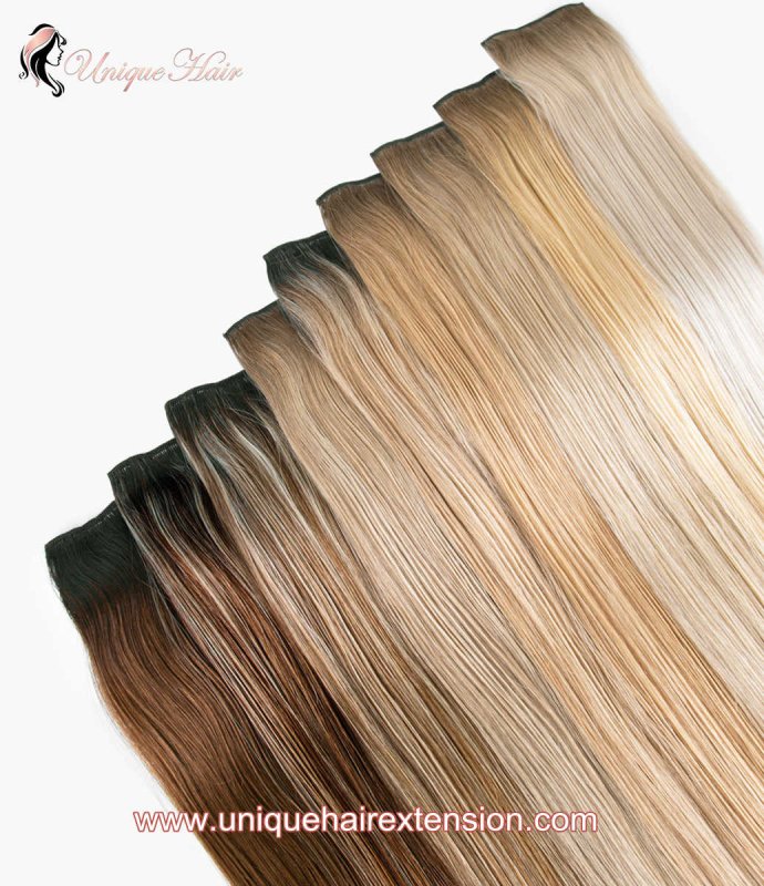 Balayage Clip In Hair Extensions-149