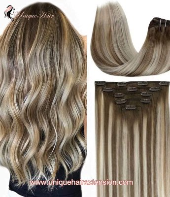 Balayage Clip In Hair Extensions-153