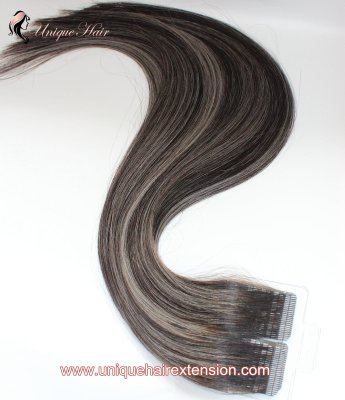 Can I wear my hair in a ponytail with skin weft tape in hair extensions?