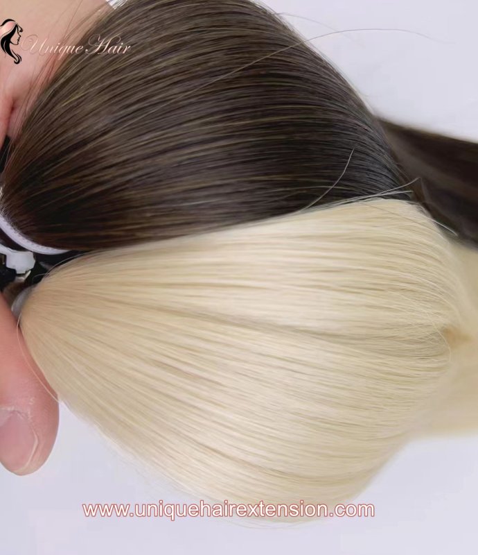 Pre-bonded flat tip keratin hair extension real hair -414