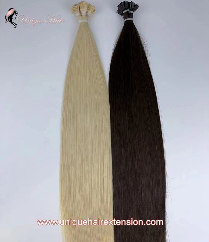 Pre-bonded flat tip keratin hair extension real hair -411